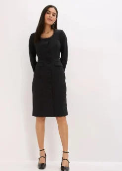 Blazerkleid mit Spitzenkante