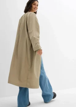 Blouson-Mantel mit Strickkragen