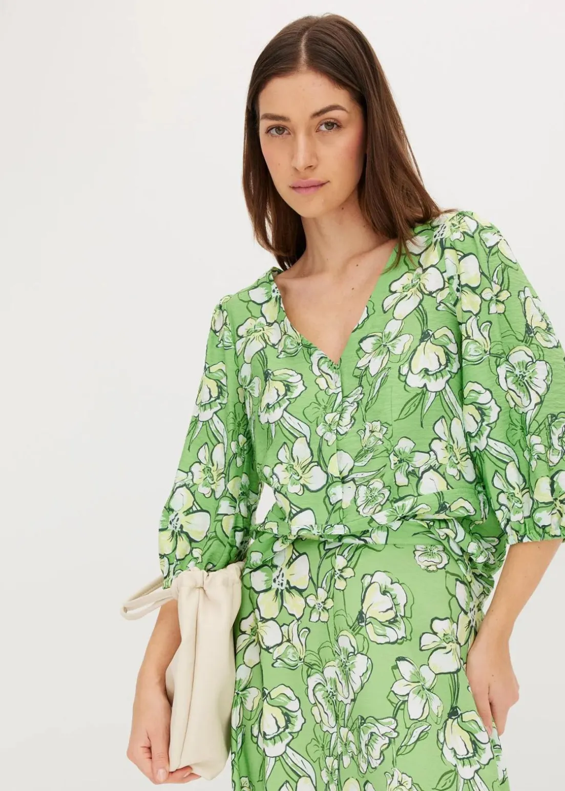 Bluse aus feinem Viskose-Mix