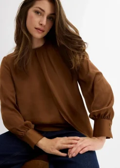 Bluse aus fließendem Satin