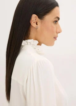 Bluse aus luftigem Crêpe