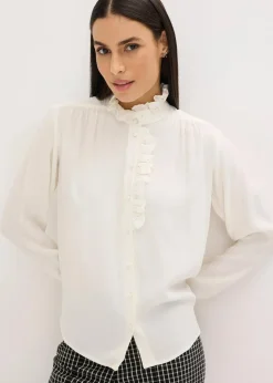 Bluse aus luftigem Crêpe