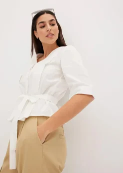 Bluse aus reiner Baumwolle