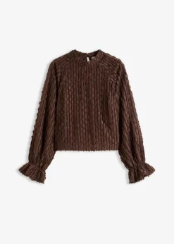 Bluse aus strukturiertem Material