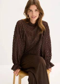 Bluse aus strukturiertem Material