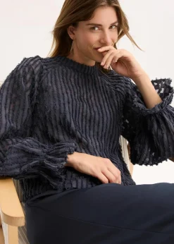 Bluse aus strukturiertem Material