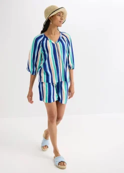 Bluse aus strukturierter Viskose