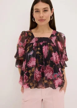 Bluse mit Ballonsaum
