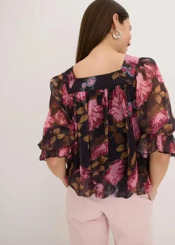 Bluse mit Ballonsaum