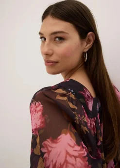 Bluse mit Ballonsaum