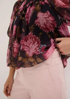 Bluse mit Ballonsaum