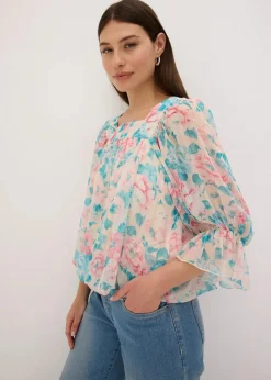 Bluse mit Ballonsaum
