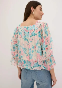 Bluse mit Ballonsaum