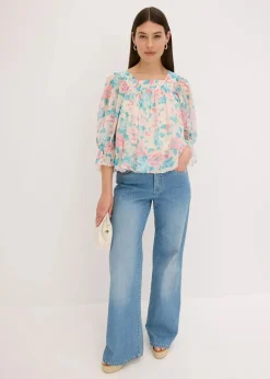 Bluse mit Ballonsaum