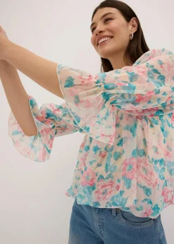 Bluse mit Ballonsaum