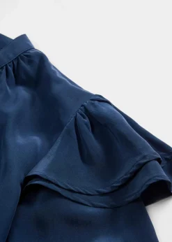 Bluse mit Seidenanteil