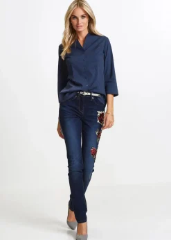 Bluse mit Stehkragen