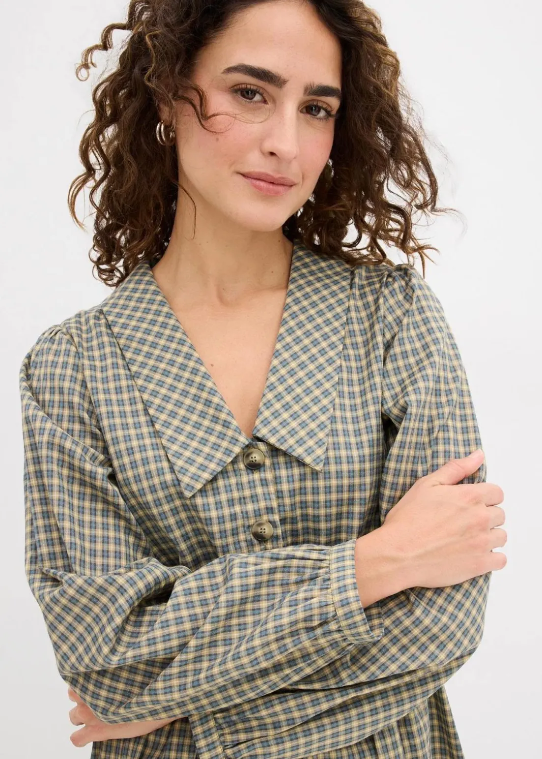 Blusenkleid aus Baumwoll-Mix