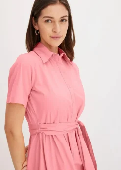Blusenkleid aus elastischem Baumwoll-Mix