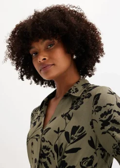 Blusenkleid aus fließender Viskose