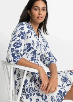 Blusenkleid aus fließender Viskose