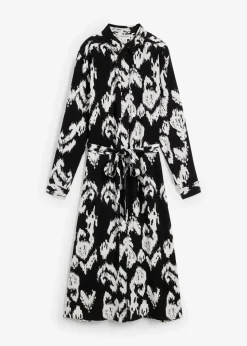 Blusenkleid aus fließender Viskose