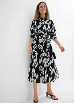 Blusenkleid aus fließender Viskose