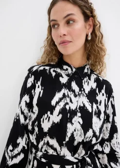 Blusenkleid aus fließender Viskose