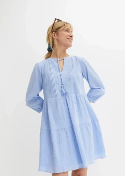 Blusenkleid aus reiner Baumwolle