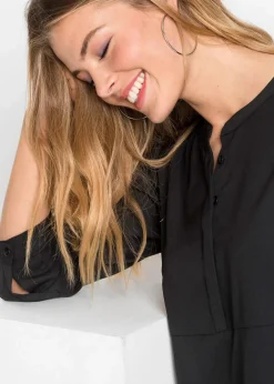 Blusenkleid mit kurzer Knopfleiste