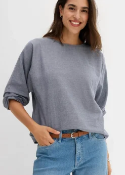 Blusenshirt aus reiner Baumwolle