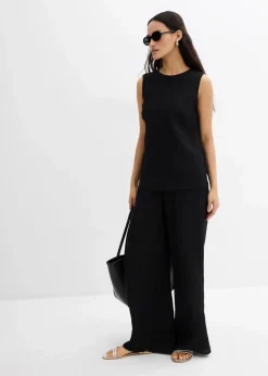 Blusentop aus Crinkle-Viskose-Mix