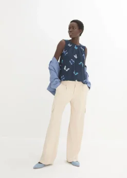 Blusentop aus fließender Viskose