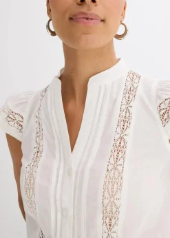 Blusentop aus reiner Baumwolle