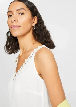 Blusentop aus strukturiertem Crinkle