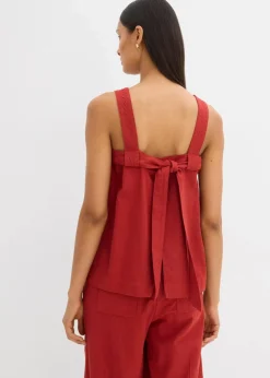 Blusentop mit Bindedetail hinten aus Viskose-Mix