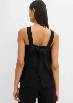 Blusentop mit Bindedetail hinten aus Viskose-Mix