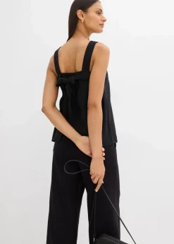 Blusentop mit Bindedetail hinten aus Viskose-Mix