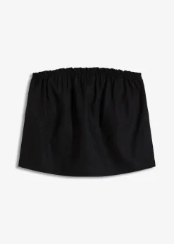 Blusentop mit Leinenanteil