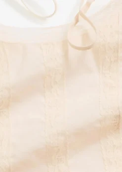 Blusentop mit Lochstickerei aus reiner Baumwolle