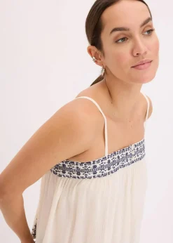 Blusentop mit Stickerei