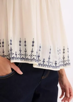 Blusentop mit Stickerei