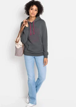 Bootcut Jeans Mid Waist, Komfort-Stretch