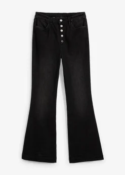 Bootcut-Jeans High Waist, Bequembund