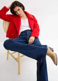 Bootcut-Jeans High Waist, Stretch Full Length