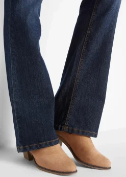 Bootcut-Jeans Mid Waist, Komfort-Stretch