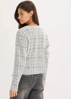 Bouclé Cardigan aus Baumwolle