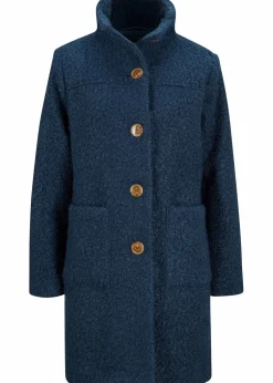 Bouclé-Mantel mit Taschen