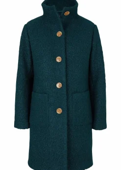 Bouclé-Mantel mit Taschen