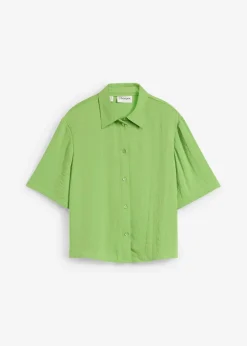 Boxy Bluse aus leichtem Crêpe